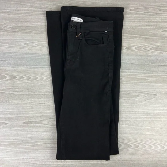 Good American Good Leg Flare Tummy Tech Jeans Size 25 Black - Picture 10 of 15